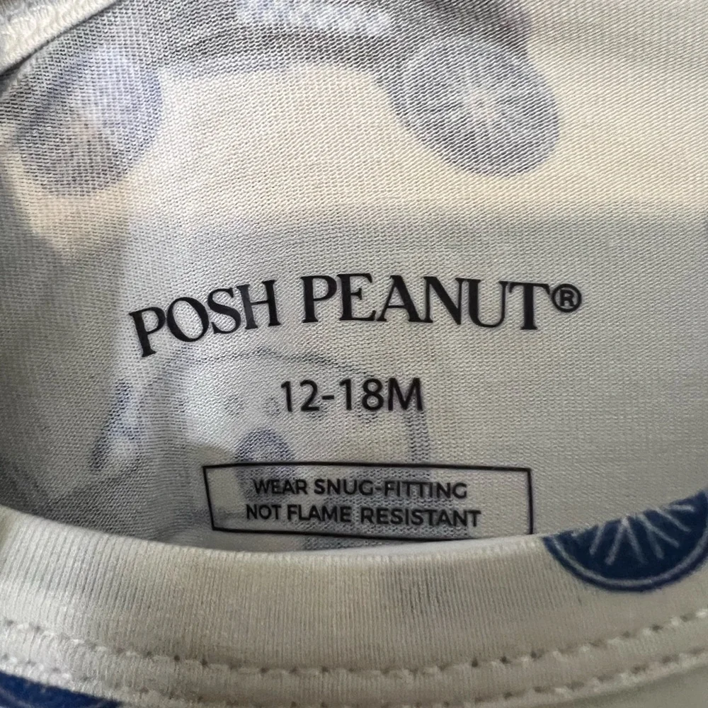Posh Peanut Enzo Car Print Pajama Set‎ - Blue and Orange